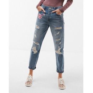 Express VTG Skinny High Rise Destroyed Jeans NWT
